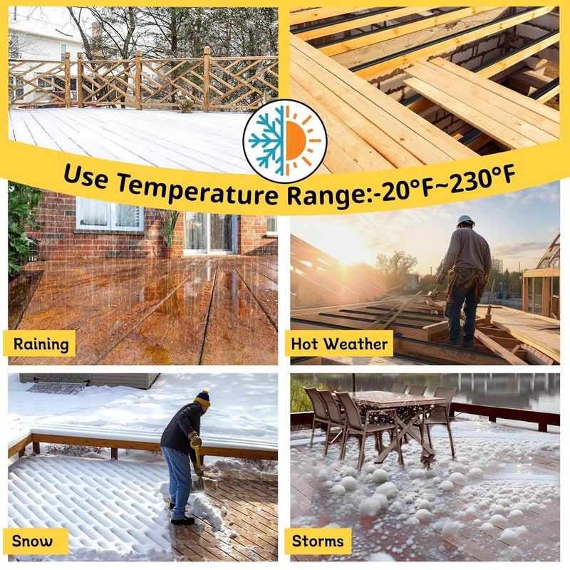 Hanotic Joist Tape for Decking 2" x 50', 1 Rolls Weatherproof Butyl Sealant Tape - Waterproof and Anti-Corrosion for Extend Deck Life for Wood Joists Beams Roof Rv - Image 4